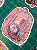 Cute Stuff Backpack | Die-Cut Sticker