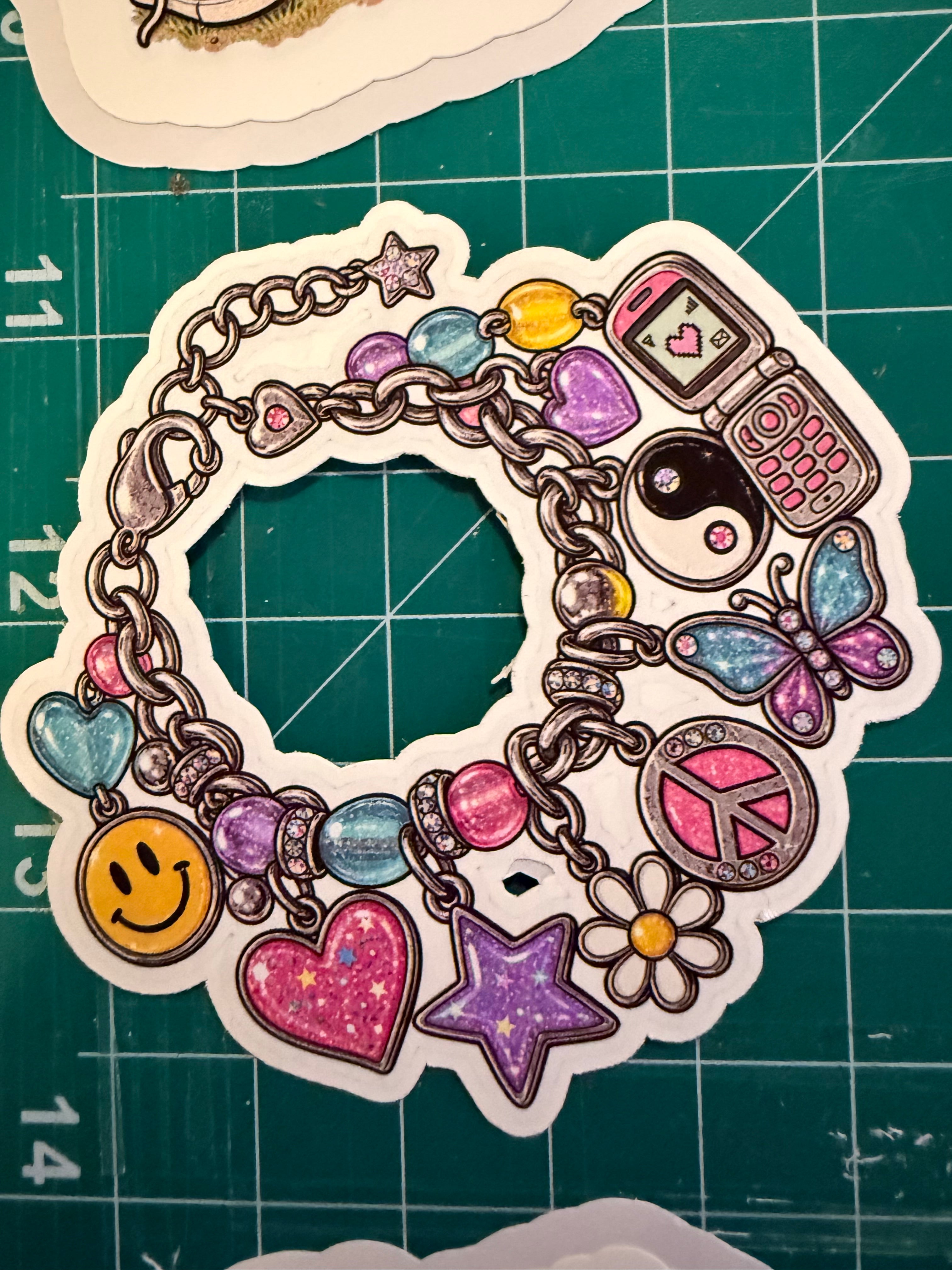 Y2K Charm Bracelet | Die-Cut Sticker