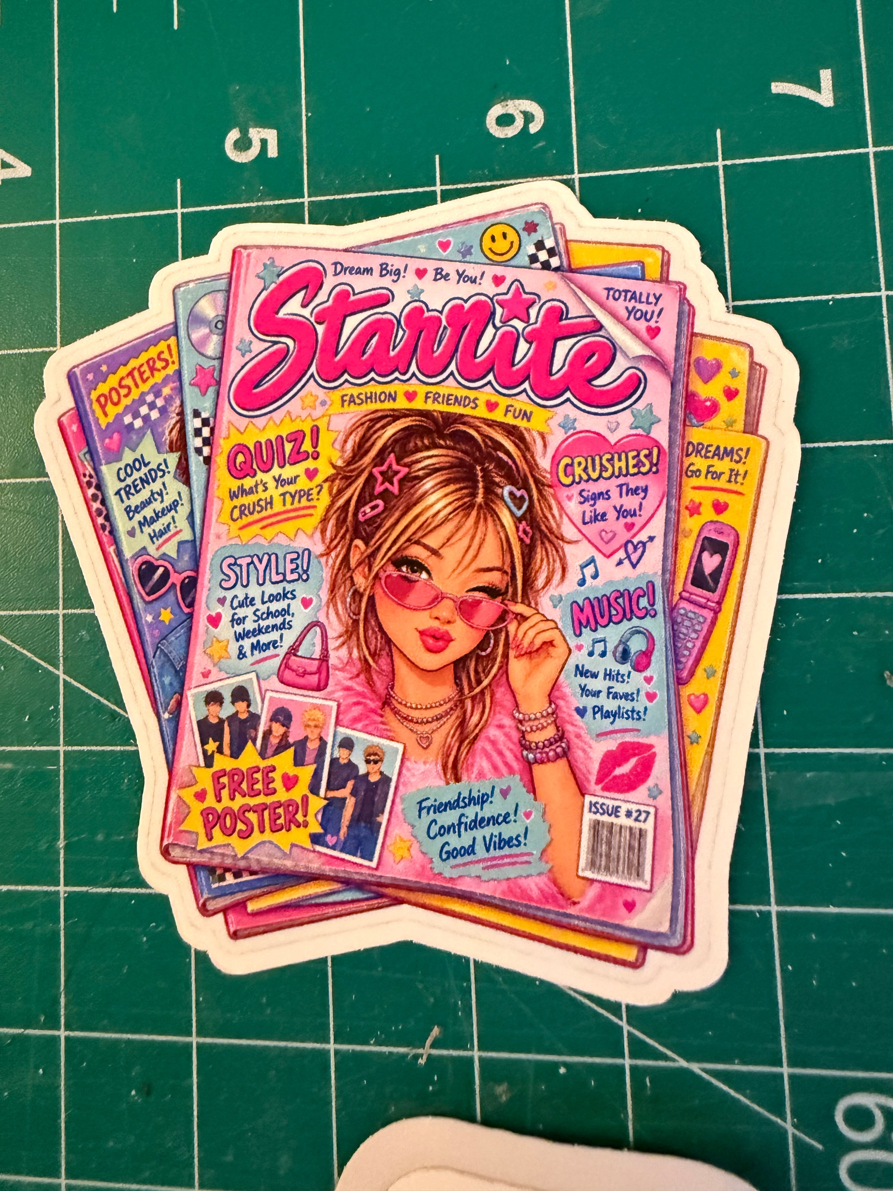 Starlet Magazine Stack | Die-Cut Sticker