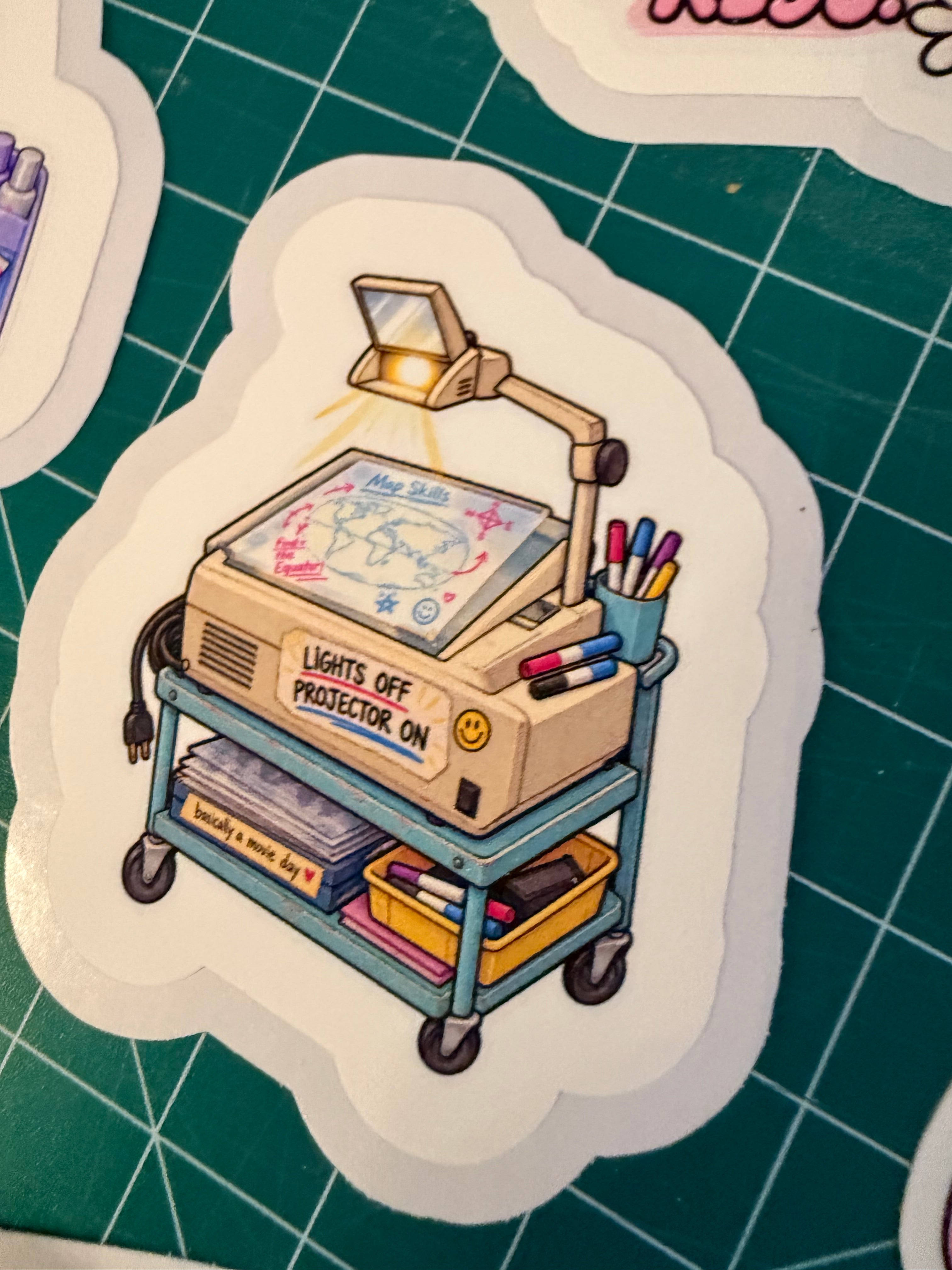 Lights Off, Projector On | Die-Cut Sticker