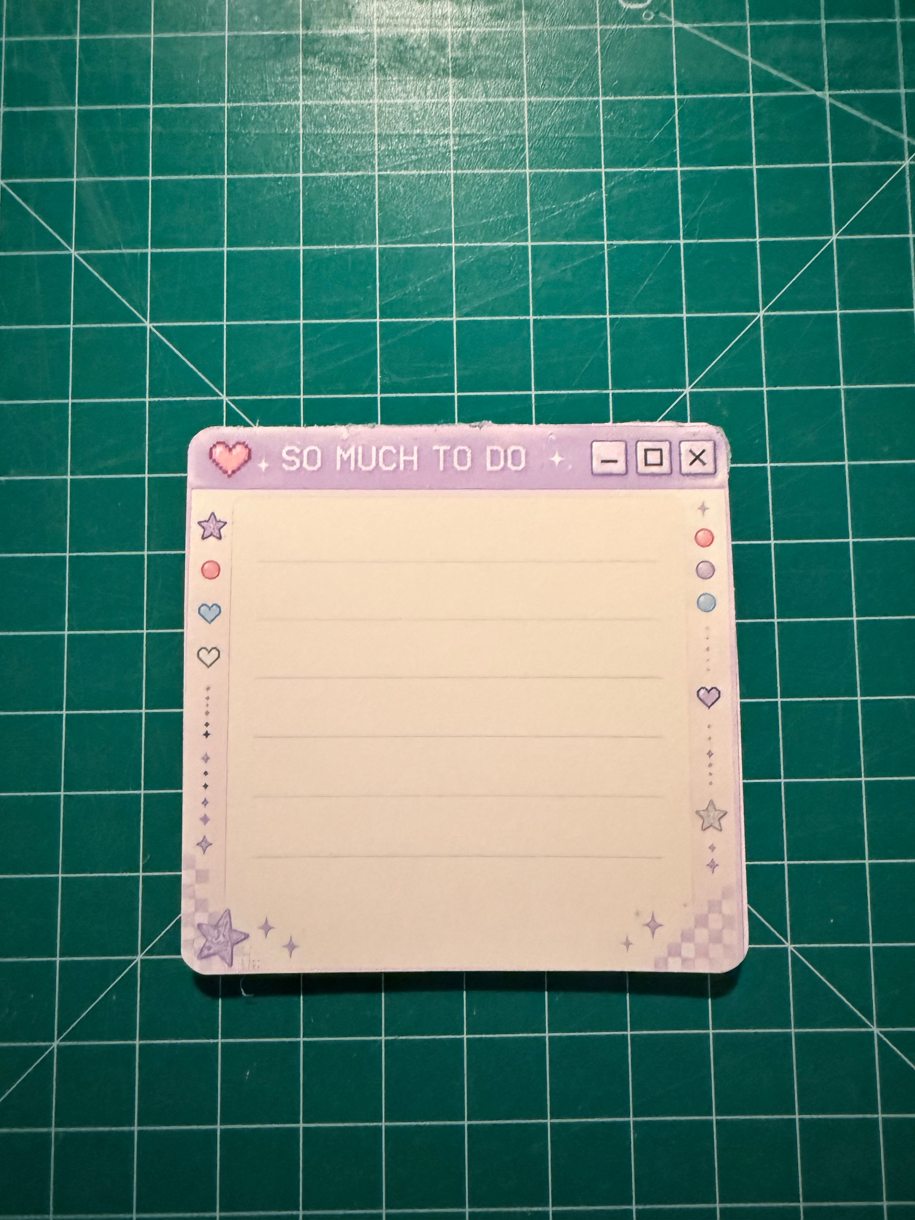 So Much To Do Sticky Notes | 4x4 Y2K Memo Pad