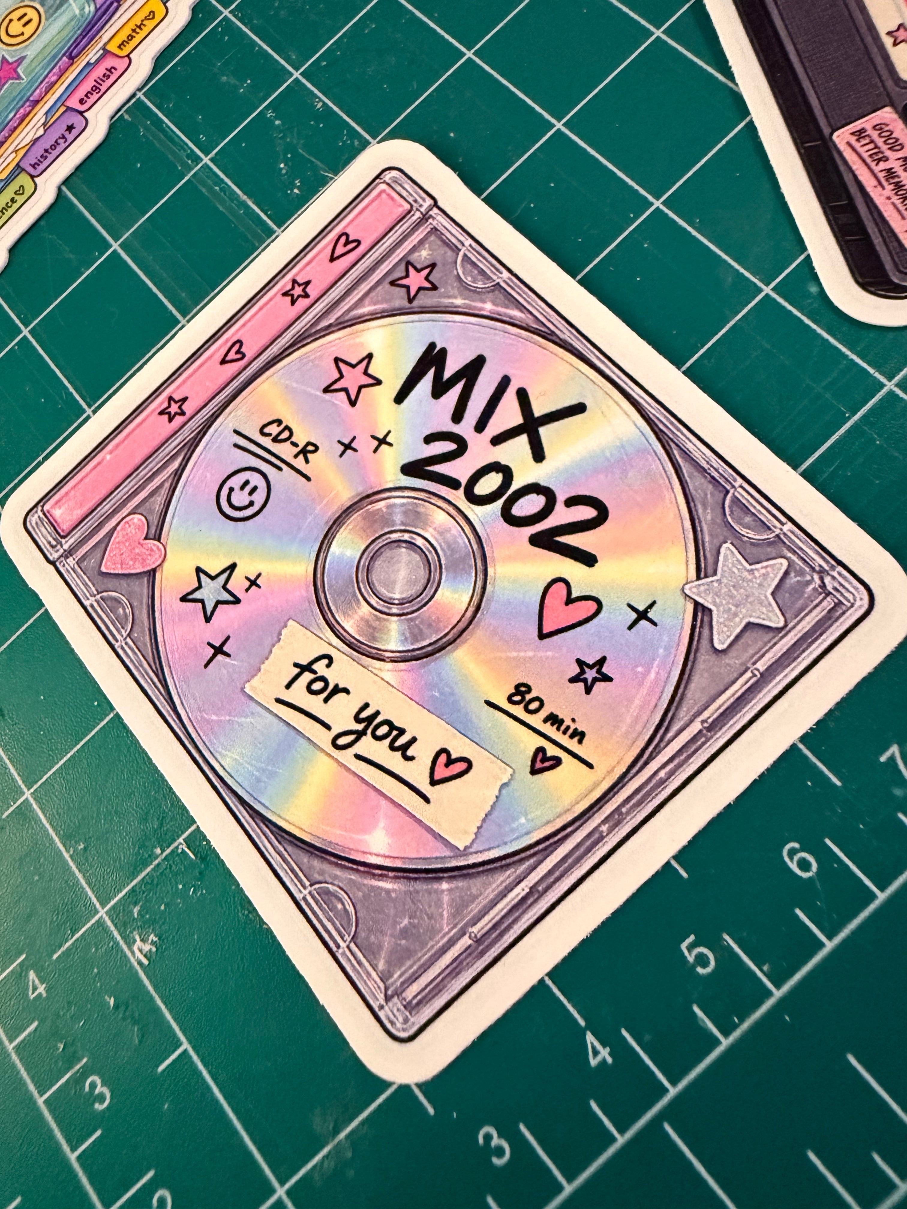 Mix 2002 Burned CD | Die-Cut Sticker