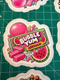 Bubble Yum Watermelon | Die-Cut Sticker