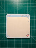 Blue Window Sticky Notes | 4x4 Y2K Memo Pad