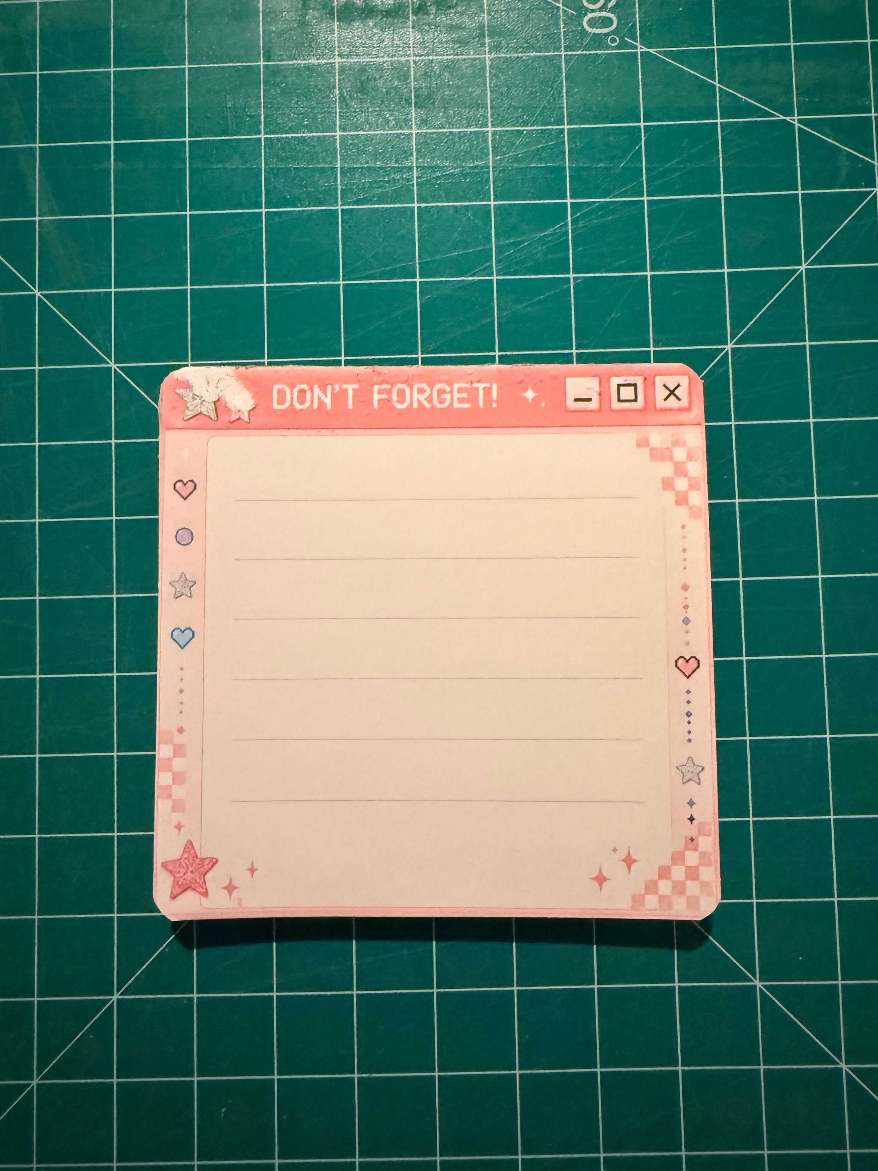 Don’t Forget! Sticky Notes | 4x4 Y2K Memo Pad