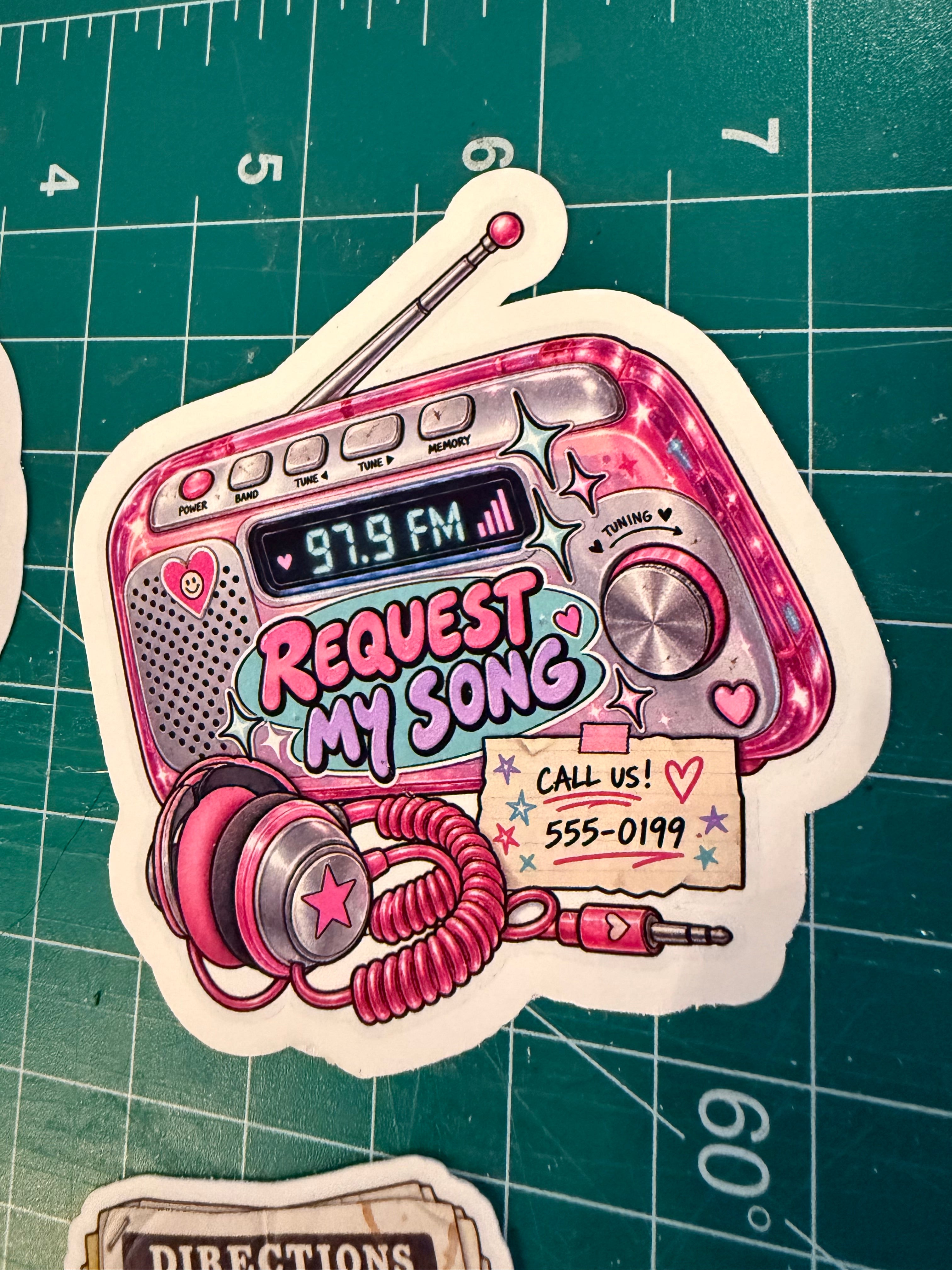 Request My Song | Die-Cut Sticker