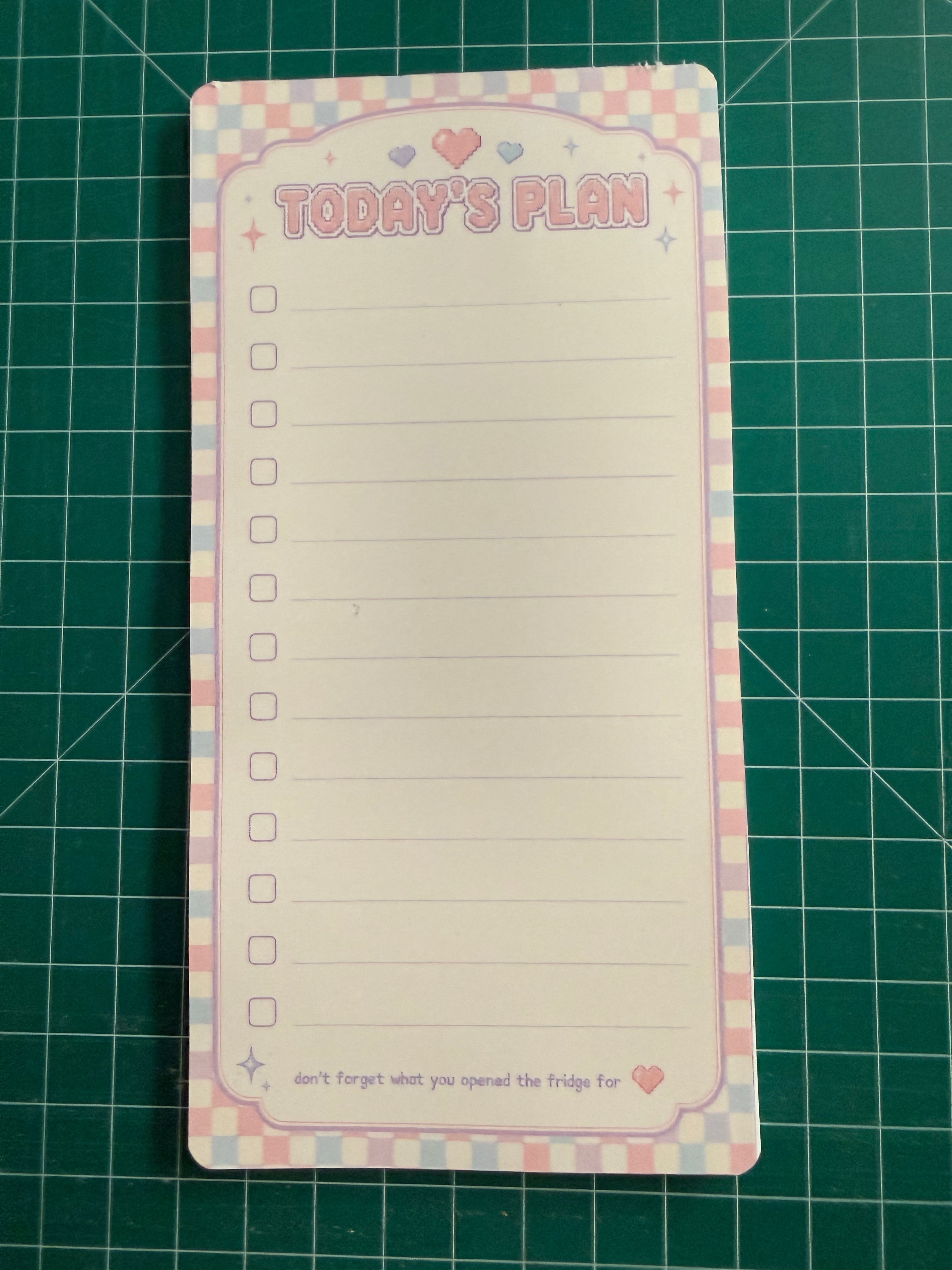 Today’s Plan Notepad | 4.5x9 Y2K Daily Checklist